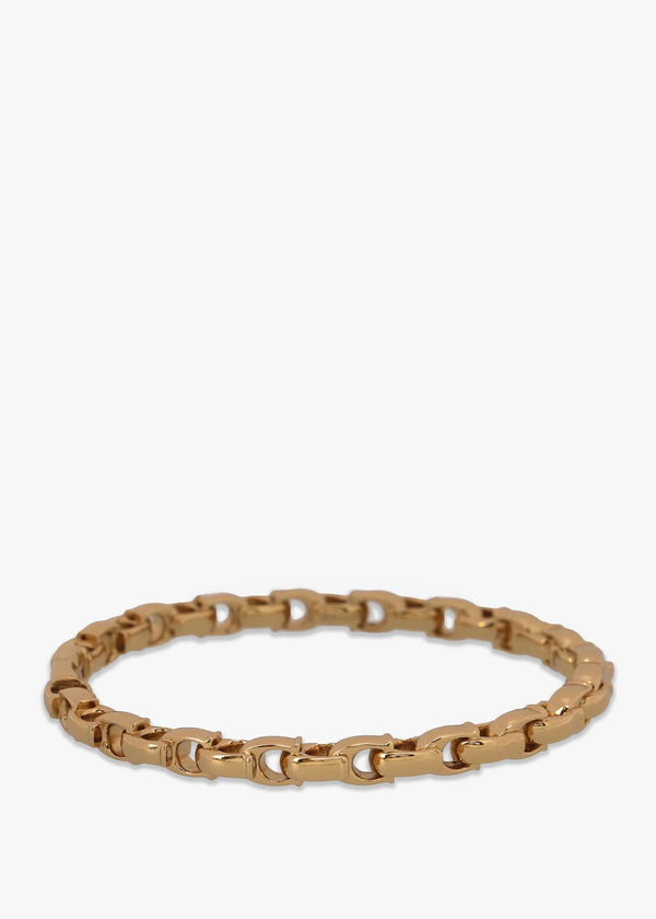 Signature Gold Chain Hinged Bangle