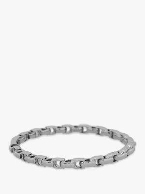 Signature Silver Chain Hinged Bangle