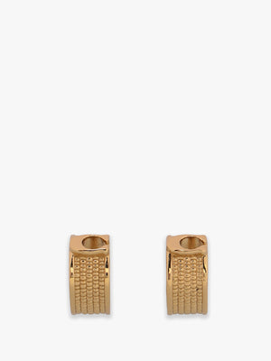 Textured Signature Small C Gold Hoop Earrings
