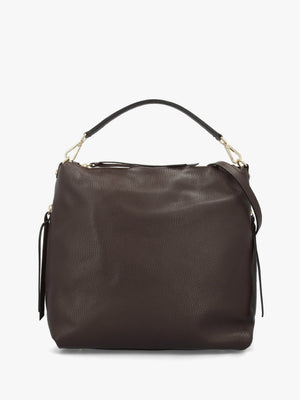 Maya Brown Leather Hobo Bag