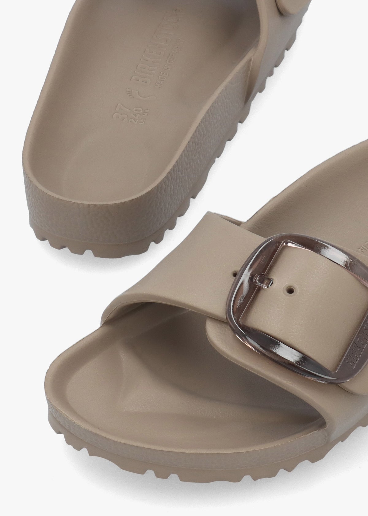 Madrid EVA Big Buckle Gray Taupe Mules