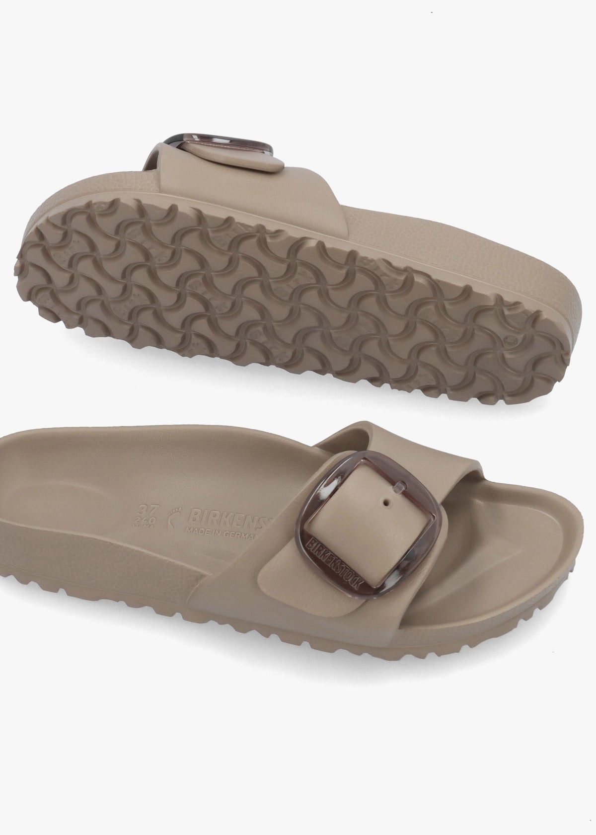 Madrid EVA Big Buckle Gray Taupe Mules