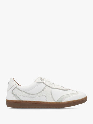 Brioni White Reptile Leather Low Profile Trainers