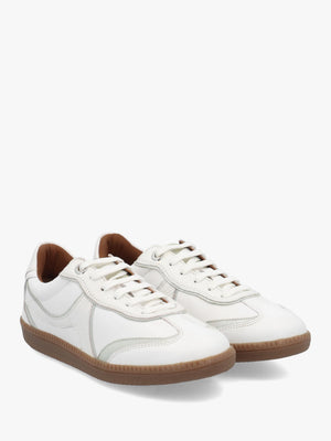 Brioni White Reptile Leather Low Profile Trainers