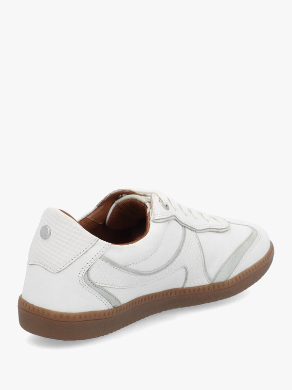 Brioni White Reptile Leather Low Profile Trainers