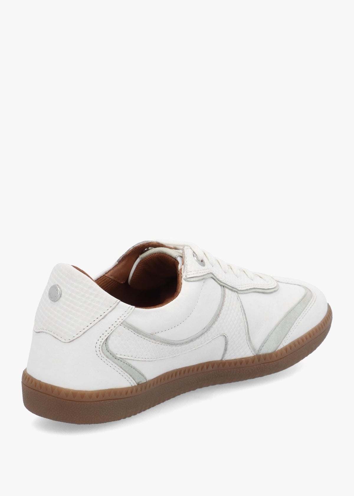 Brioni White Reptile Leather Low Profile Trainers