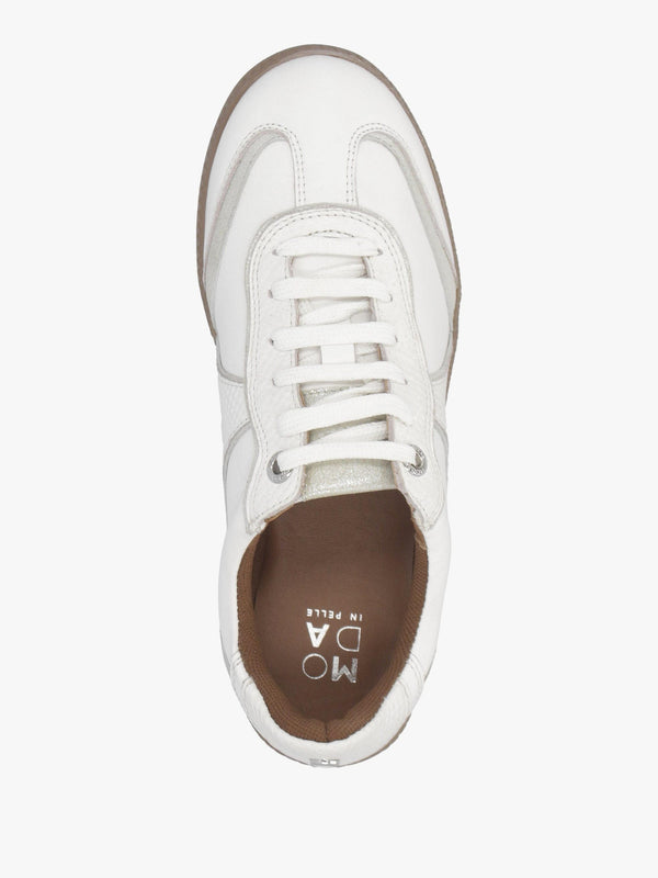 Brioni White Reptile Leather Low Profile Trainers