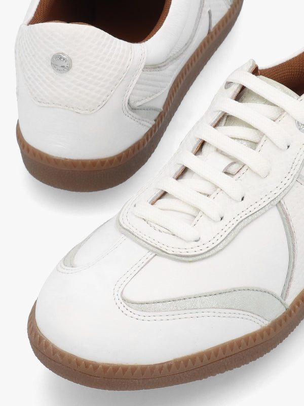 Brioni White Reptile Leather Low Profile Trainers