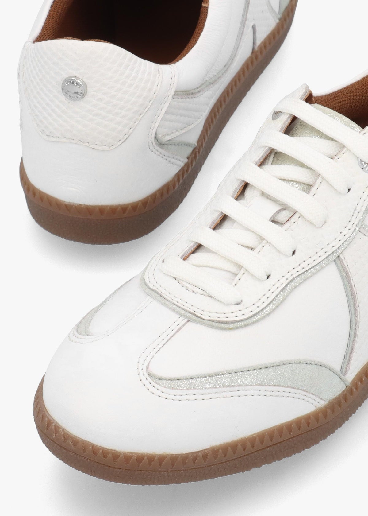 Brioni White Reptile Leather Low Profile Trainers