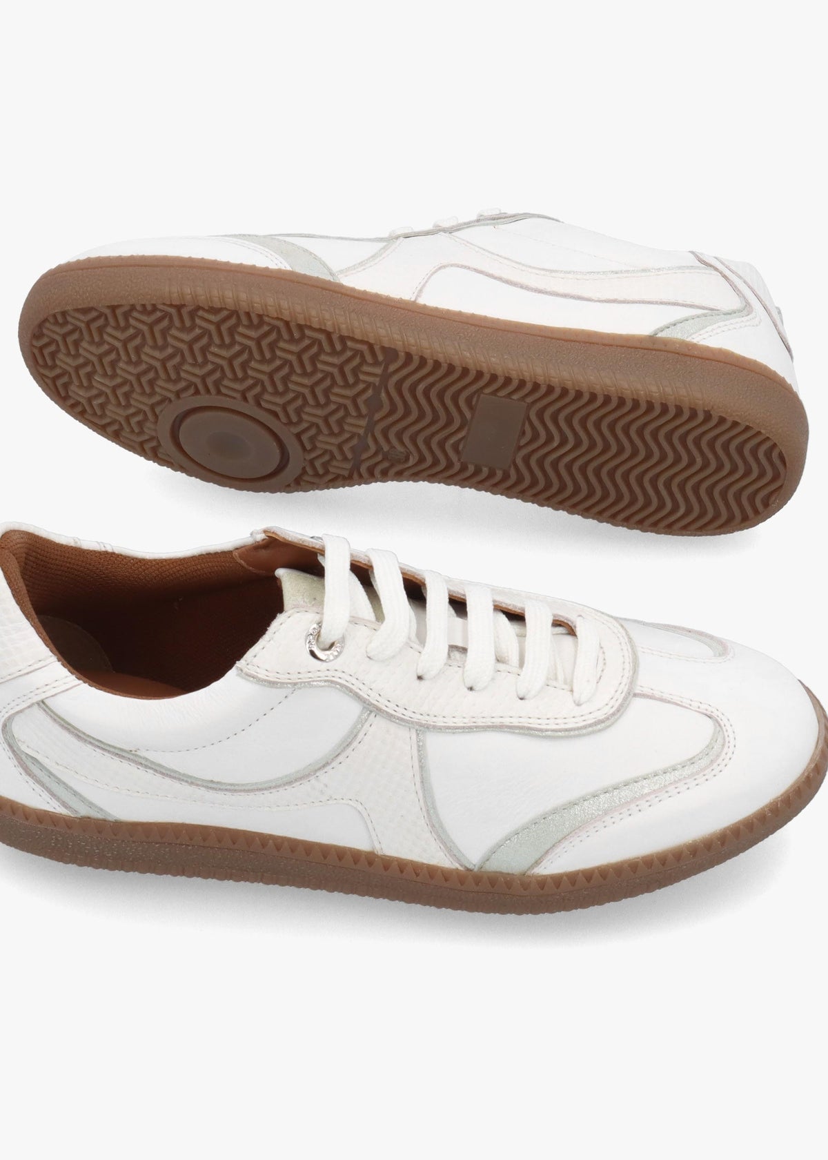 Brioni White Reptile Leather Low Profile Trainers