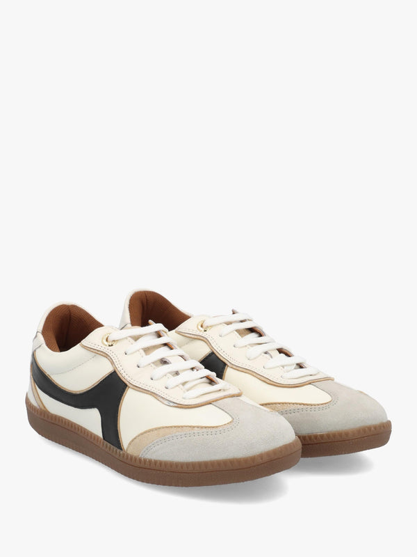 Brioni Cream Multi Leather Low Profile Trainers
