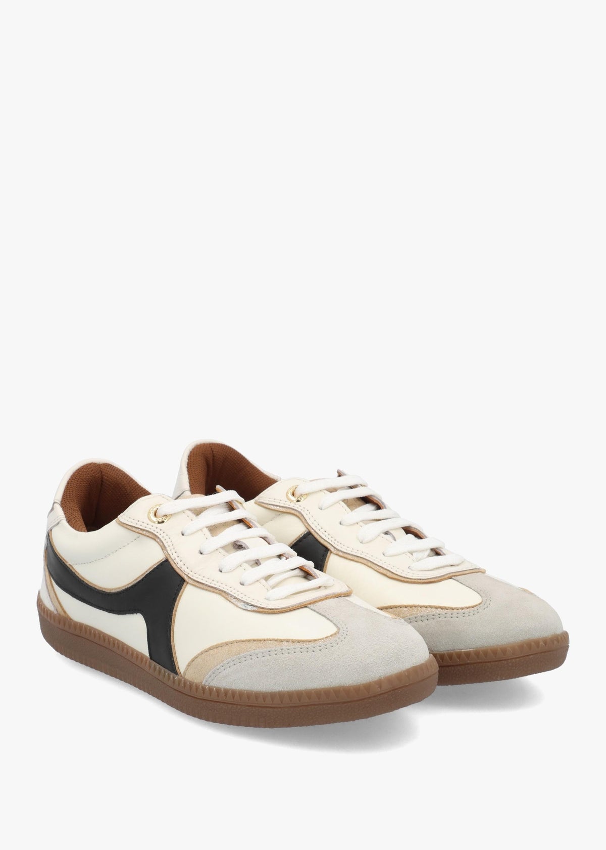 Brioni Cream Multi Leather Low Profile Trainers