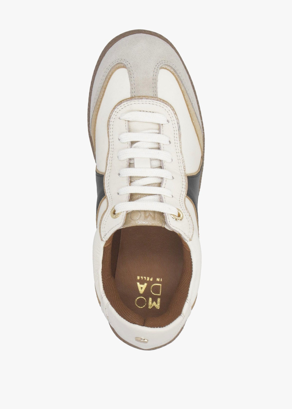 Brioni Cream Multi Leather Low Profile Trainers