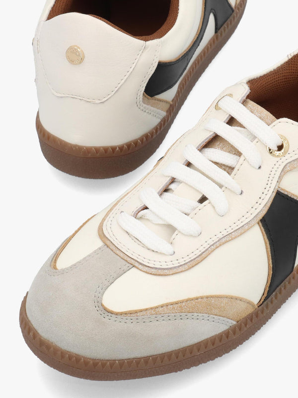Brioni Cream Multi Leather Low Profile Trainers