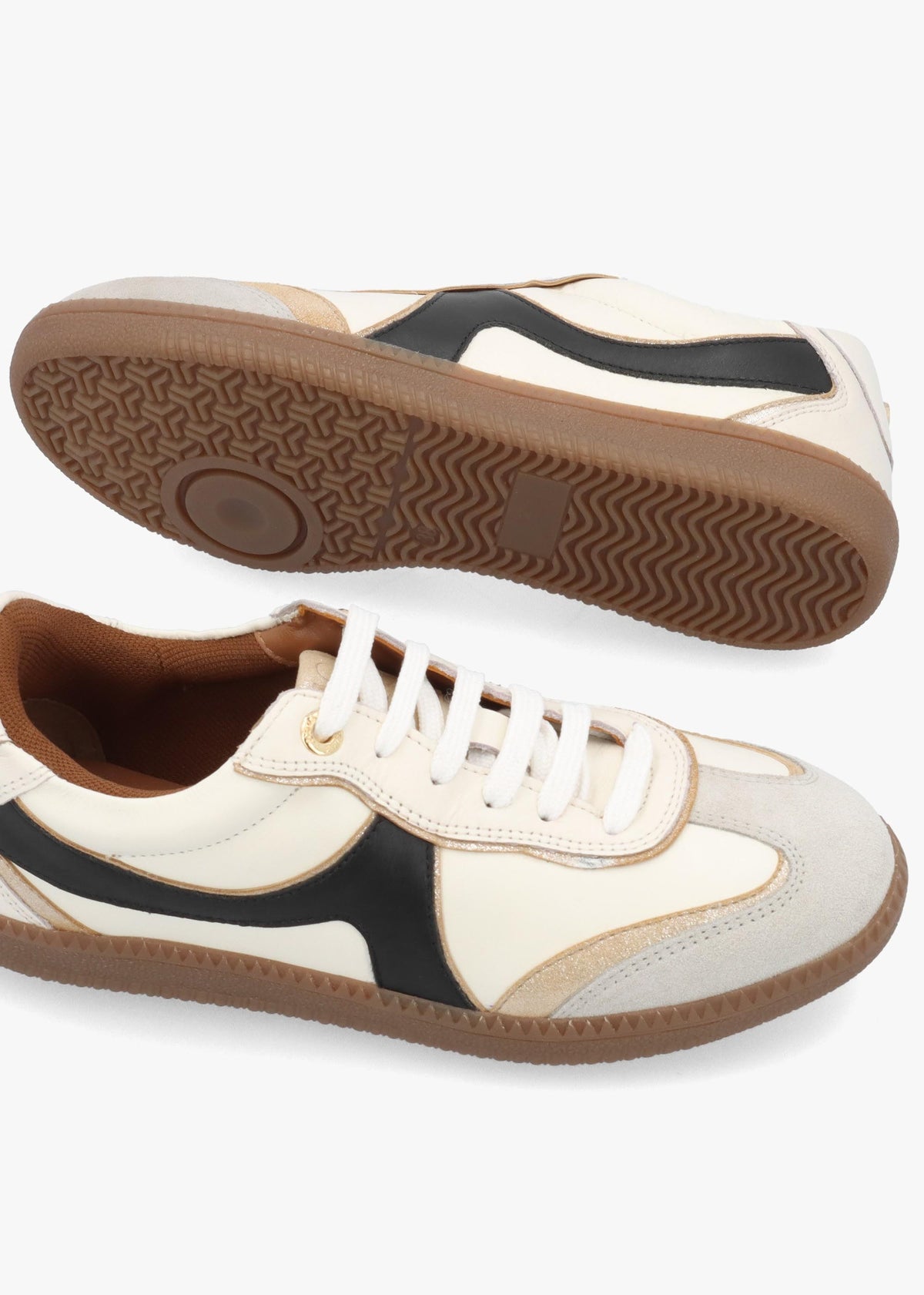 Brioni Cream Multi Leather Low Profile Trainers