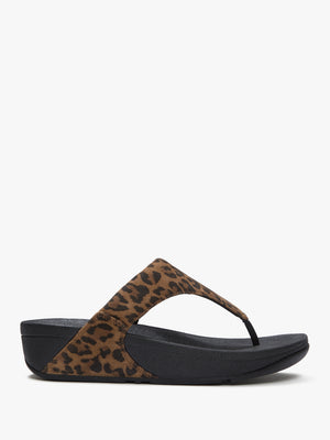 Lulu Leopard Suede Toe Post Sandals