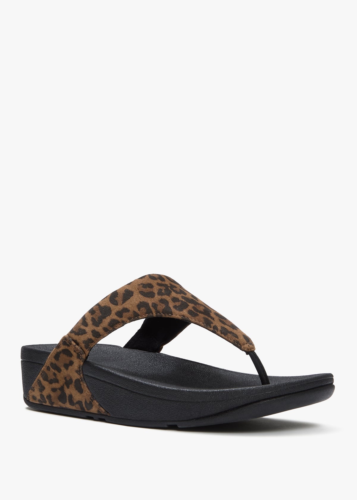 Lulu Leopard Suede Toe Post Sandals