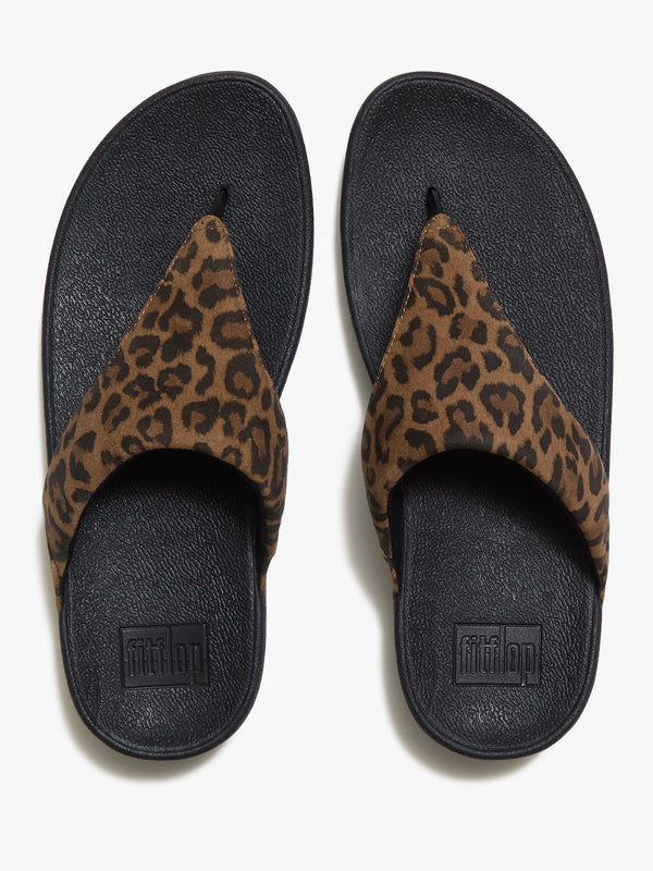 Lulu Leopard Suede Toe Post Sandals
