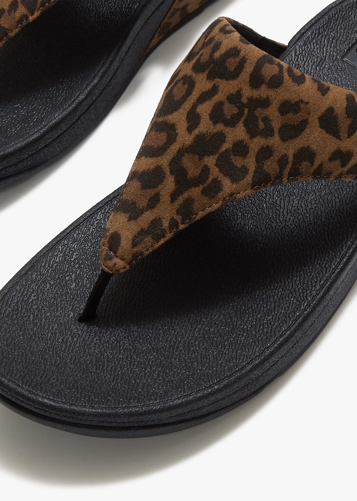 Lulu Leopard Suede Toe Post Sandals