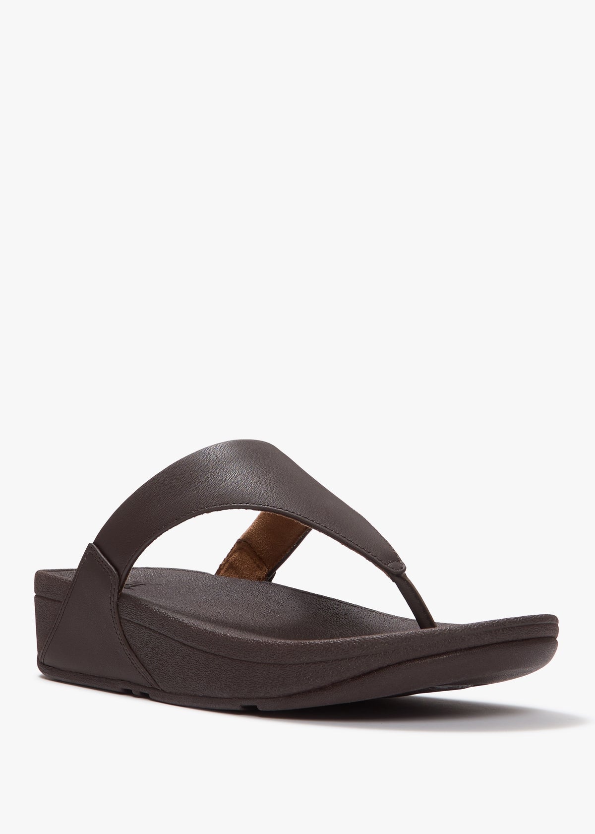Lulu Chocolate Brown Leather Toe Post Sandals