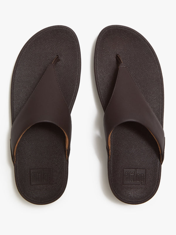 Lulu Chocolate Brown Leather Toe Post Sandals