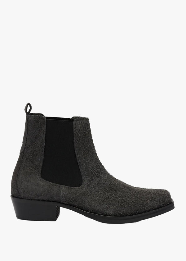 Men's Brayton Grey Suede Western Chelsea Boots
