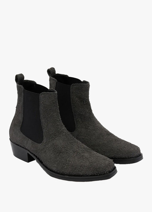 Men's Brayton Grey Suede Western Chelsea Boots