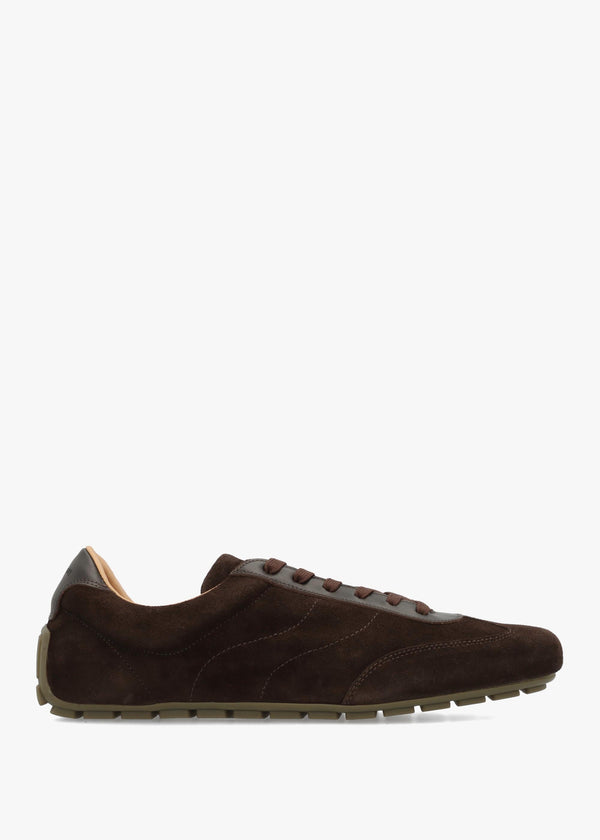 Men’s Clifton Brown Suede Low Profile Trainers
