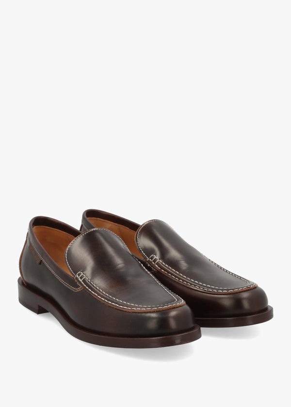 Women’s Dalston Clean Brown Leather Loafers