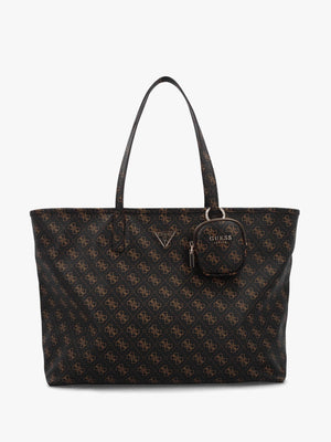 Large Power Play II Brown Logo Tech Tote Bag