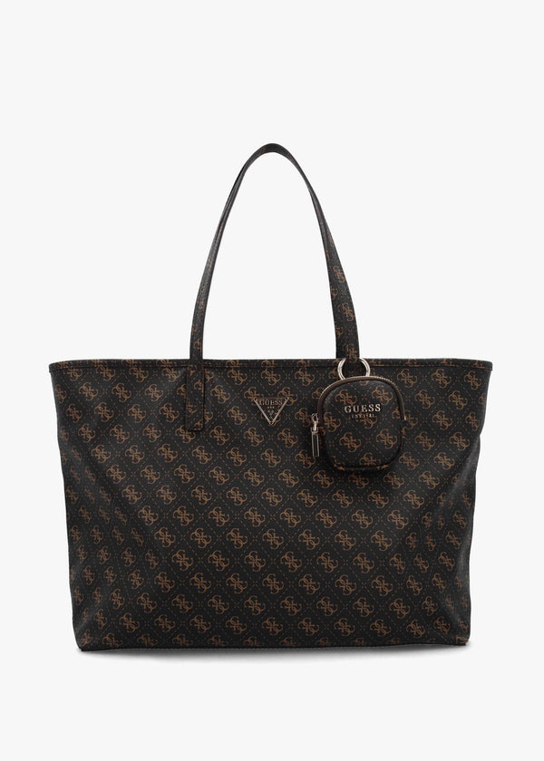 Large Power Play II Brown Logo Tech Tote Bag
