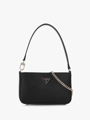 Noelle II Mini Black Top Zip Shoulder Bag