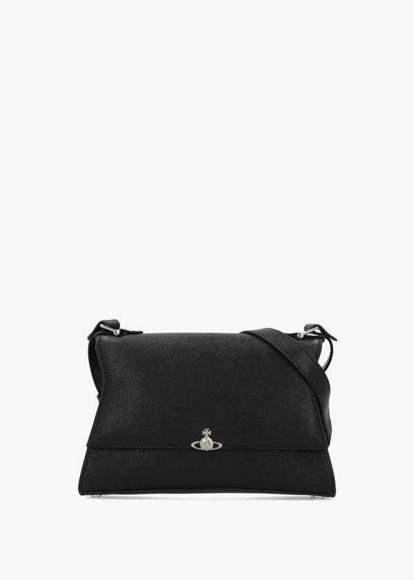 Bianca Small Black Leather Shoulder Bag