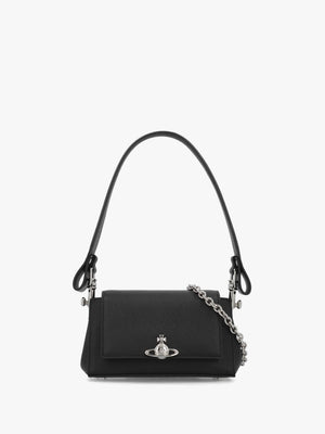 Hazel Small Black Saffaino Shoulder Bag