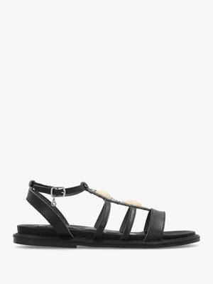 Lysandra Black Embellished Gladiator Sandals
