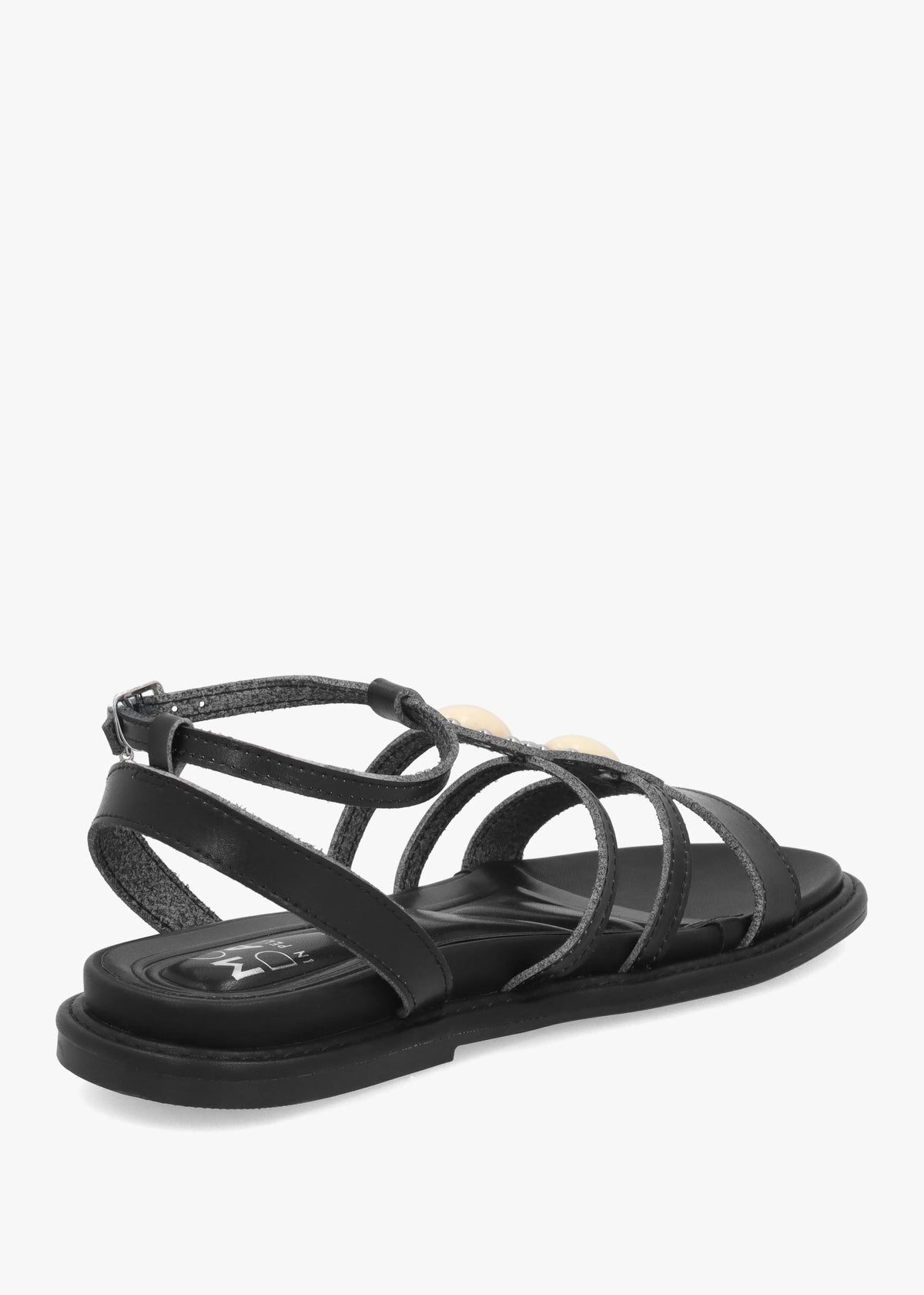 Lysandra Black Embellished Gladiator Sandals