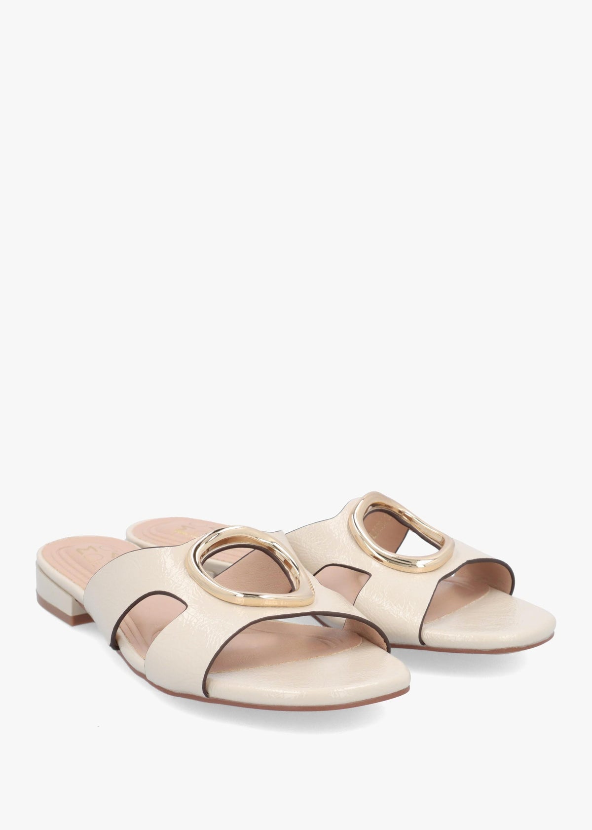 Liarra Off White Low Heel Mules