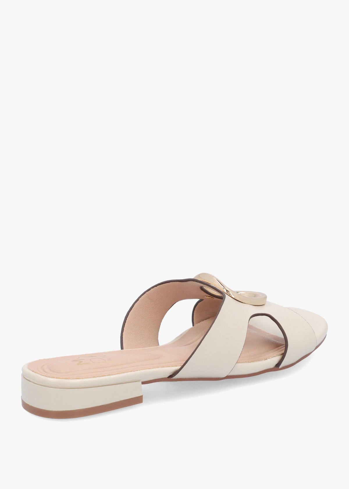 Liarra Off White Low Heel Mules