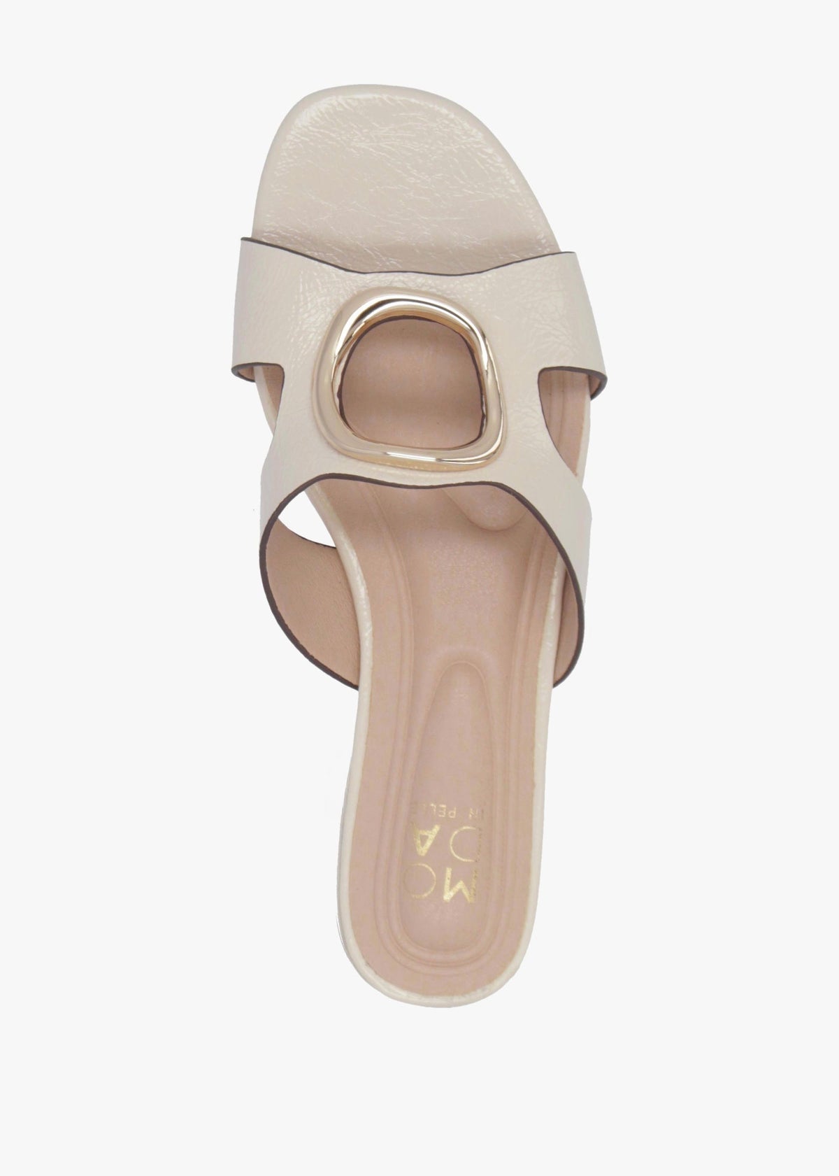 Liarra Off White Low Heel Mules