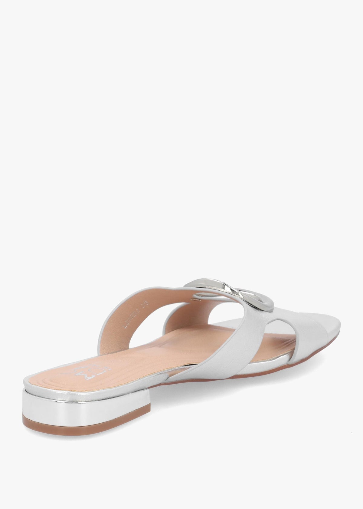 Liarra Silver Metallic Low Heel Mules