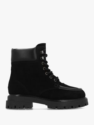 Henlow Apron Black Suede Cleated Ankle Boots