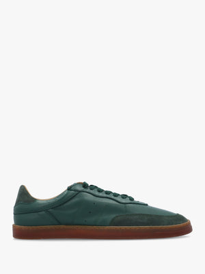 Men’s Harley Green Leather Trainers
