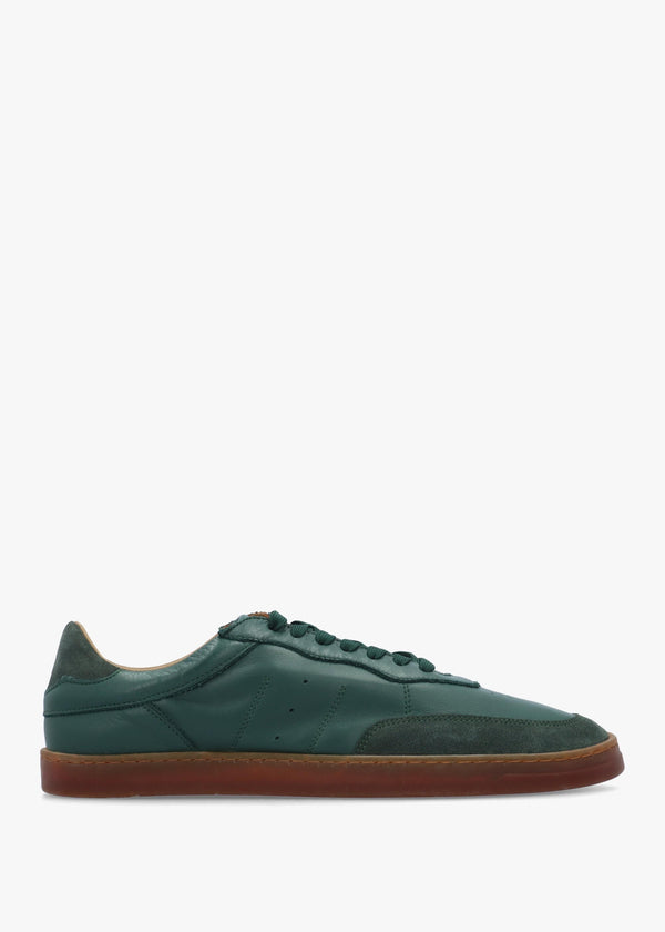 Men’s Harley Green Leather Trainers