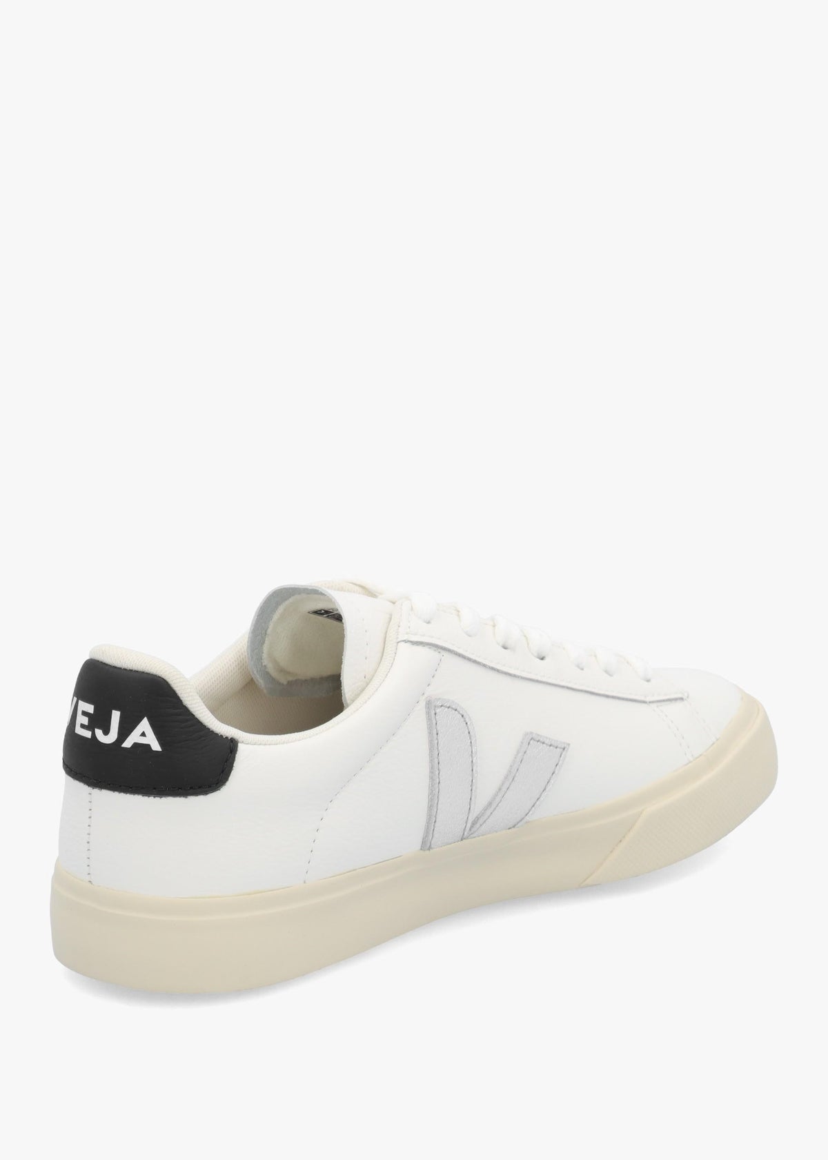 Women's Campo Leather White Silver Black Trainers