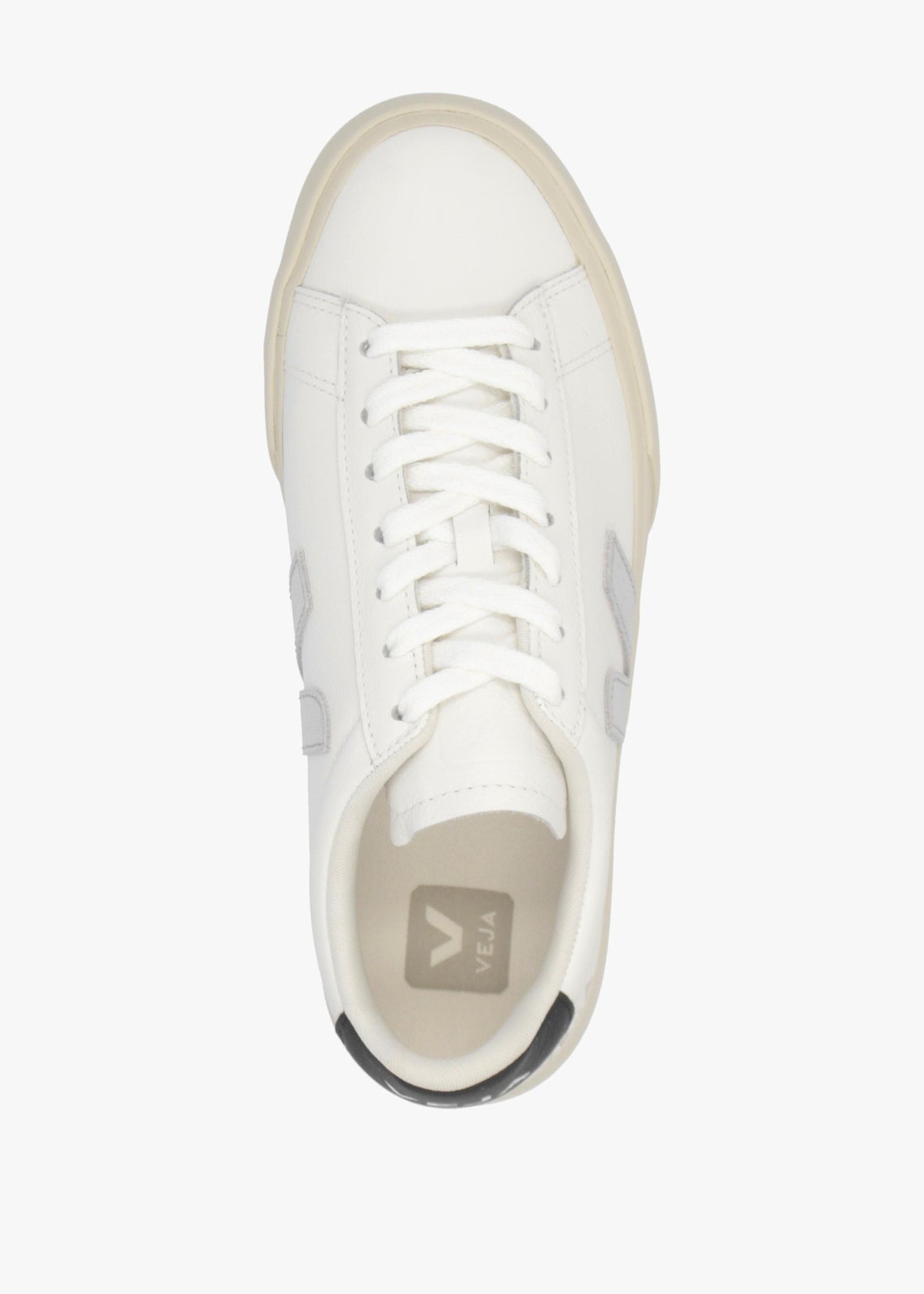 Women's Campo Leather White Silver Black Trainers