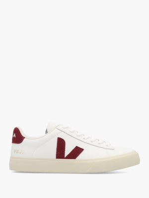 Women's Campo Leather White Grenat Trainers