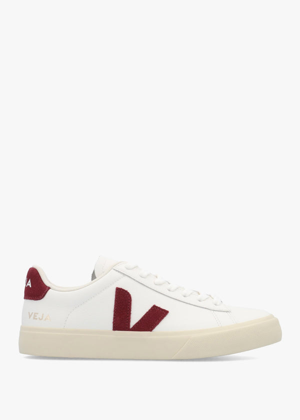 Women's Campo Leather White Grenat Trainers