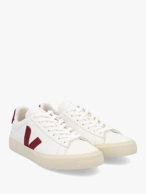 Women's Campo Leather White Grenat Trainers
