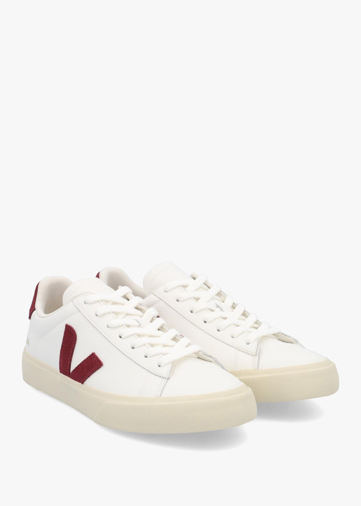 Women's Campo Leather White Grenat Trainers