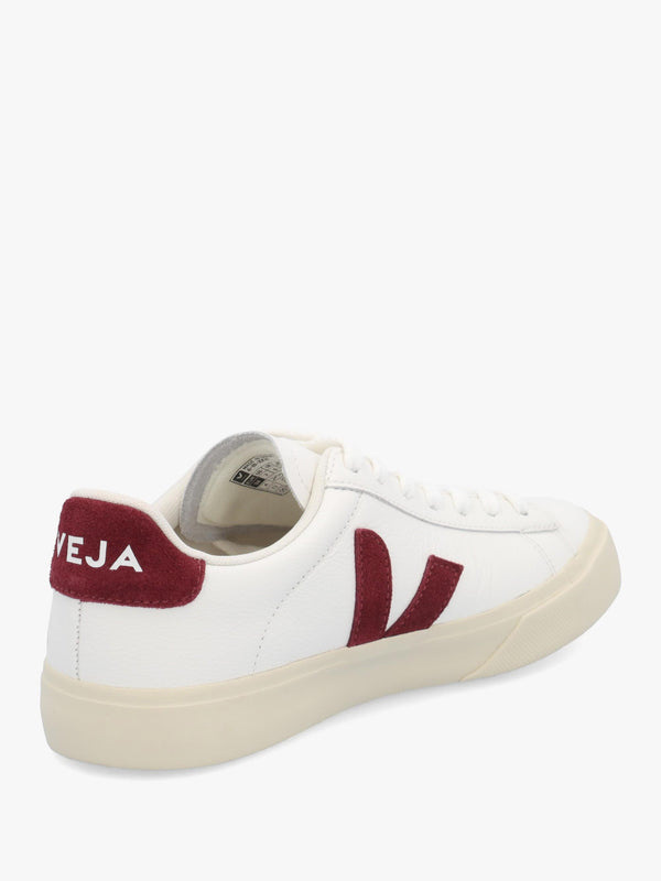 Women's Campo Leather White Grenat Trainers